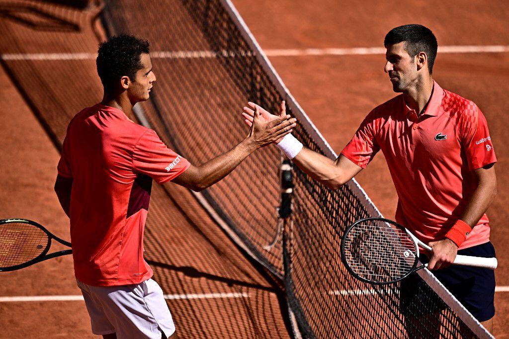 Novak Djokovic venció 3 a 0 a Juan Pablo Varillas (Foto: AFP).
