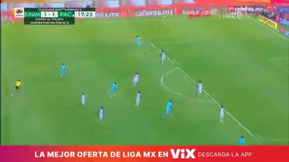Gol de Salvio en el triunfo de Pumas sobre Pachuca. (Video: TUDN / @PumasMX)