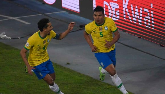 Brasil sumó su tercera victoria consecutiva en la Copa América y se mantiene como líder en solitario de la Copa América 2021. | Foto: AFP