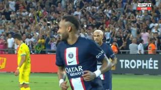 Gol, doblete y título: Neymar convirtió el 4-0 de PSG vs. Nantes [VIDEO]