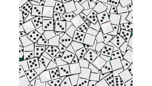 ¿Cuántos dominós vacíos hay? Ubícalos en este reto visual que no supera el 10%. (Foto: Televisa)