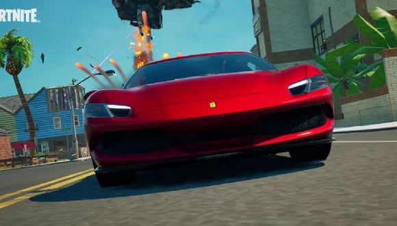 Nuevo vehículo Ferrari llegó a la isla de Fortnite
