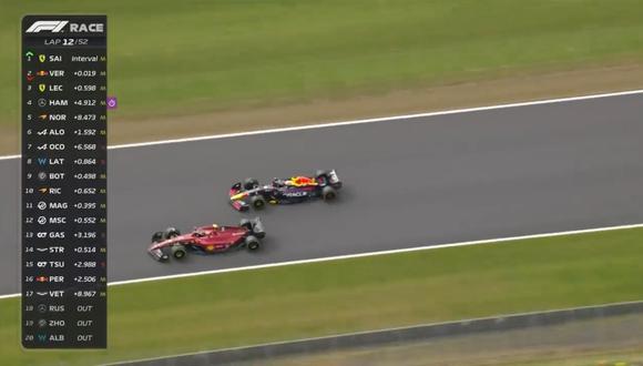 Max Verstappen perdió posiciones tras un problema en los neumáticos. (Foto: Captura ESPN)