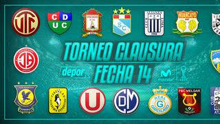 Torneo Clausura: mira la programación completa de la fecha 14