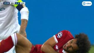 ¡Qué Salah...o! Sergio Ramos cayó sobre el brazo de Mohamed y lo sacó llorando de la final de Champions