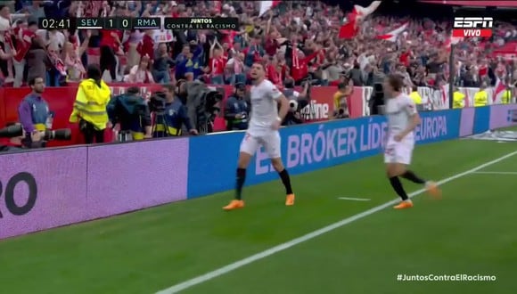 Rafa Mir marcó el 1-0 de Sevilla vs. Real Madrid por LaLiga.