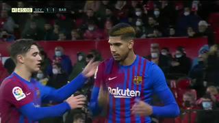 Cabezazo letal: Ronald Araújo puso el 1-1 del Barcelona vs. Sevilla por LaLiga [VIDEO]