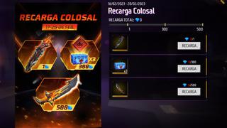 Cómo llevarse en Free Fire todos los premios de la Recarga Colosal