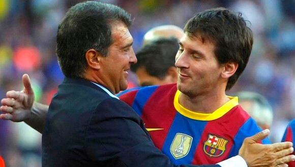 Joan Laporta, presidente del Barcelona, se muestra optimista sobre la vuelta de Messi (Foto:Agencias).