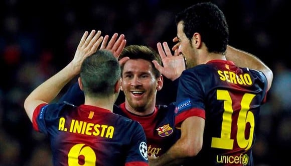 Iniesta, Messi y Busquets formaron parte del mejor FC Barcelona de la historia. (Foto: Getty Images)