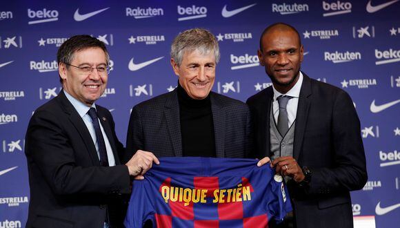 Barcelona fichó a Quique Setién a inicios de año en reemplazo de Ernesto Valverde. (Reuters)