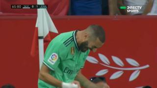 ¡El 'Gato' volador! Benzema anota el 1-0 del Real Madrid-Sevilla y salta a la punta de LaLiga [VIDEO]