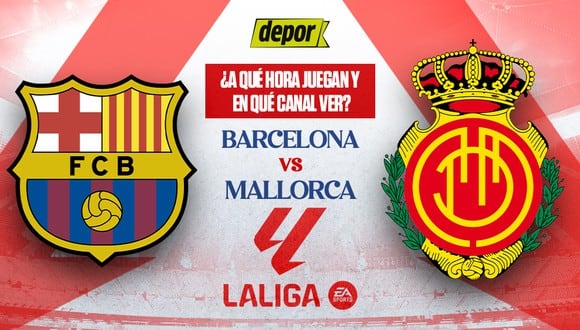 Conoce a qué hora juegan Barcelona y Mallorca por LaLiga. (Diseño: Depor)