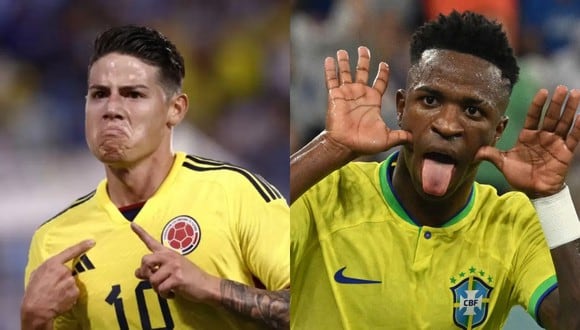 Mira las alineaciones de Colombia vs. Brasil por las Eliminatorias 2026 (Foto: Composición)