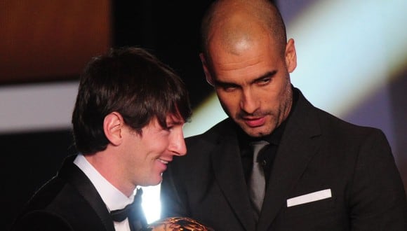 Lionel Messi y Pep Guardiola coincidieron en el Barcelona entre 2008 y 2012. (Foto: AFP)