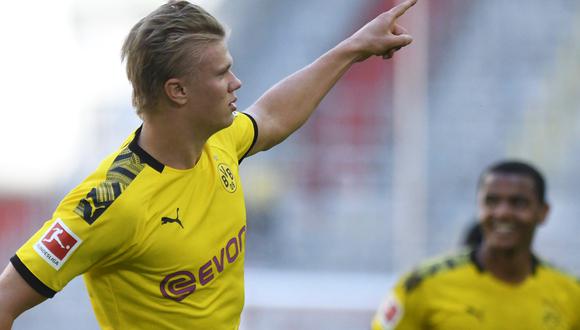 Erling Haaland tiene una cláusula de salida del Dortmund de 75 millones de euros. (Foto: EFE)
