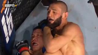 Al mismo estilo que Khabib: Khamzat Chimaev durmió a su rival en el primer round en el UFC 267 [VIDEO]