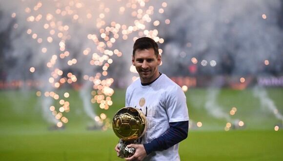 Lionel Messi ganó el lunes su séptimo Balón de Oro, el primero con el PSG. (Foto: AFP)