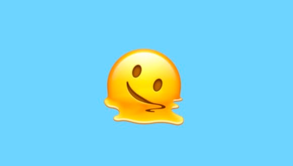 Conoce el verdadero significado del emoji de la cara derretida. No solo significa calor extremo. (Foto: Emojipedia)