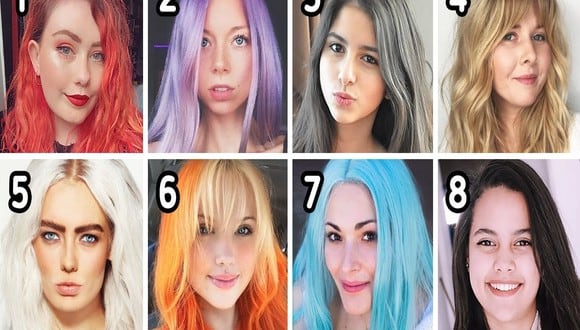 En esta imagen elige una de las opciones de color de cabello que te encantaría tener para descubrir características inéditas de tu personalidad. (Foto: brightside.me)