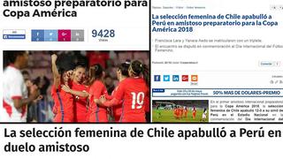 Goleada que sufrió la Selección Peruana de Fútbol Femenino fue catalogada de "memorable" en Chile