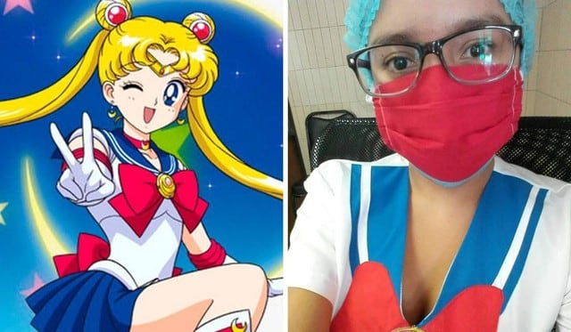 Foto 1 de 3: La enfermera  demostró ser una verdadera ‘moonie’. (Foto: Toei Animation | @sailormoon_mx | Twitter)