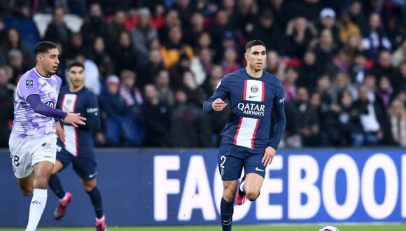Hakimi marca el 1-1 de PSG ante Toulouse por la Ligue 1. (Foto: Getty Images)
