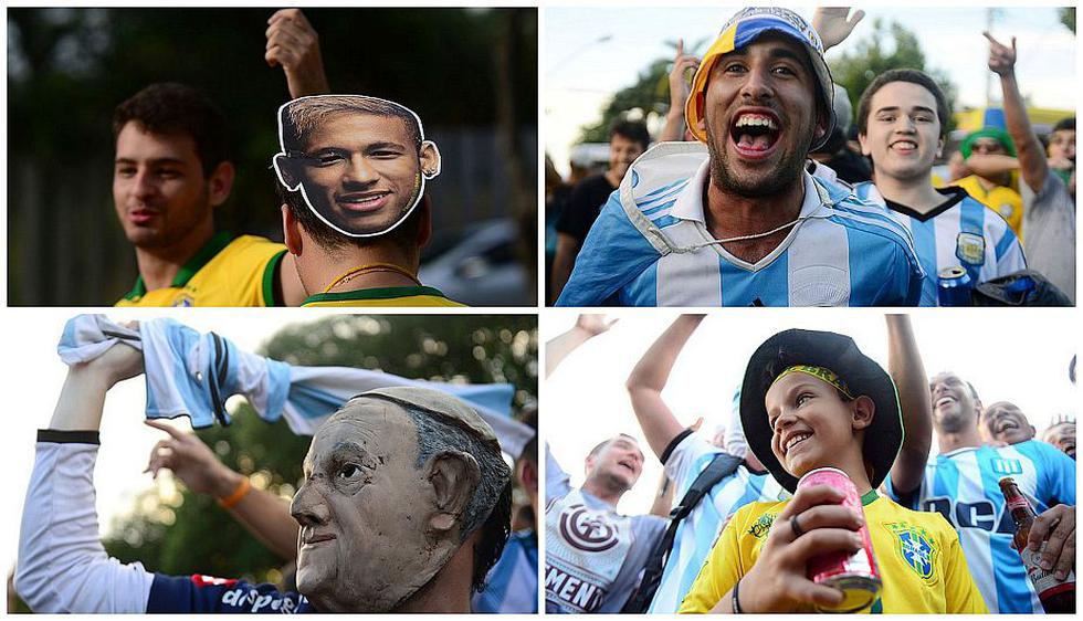Brasil-Argentina: así se vive la fiesta previa al partido en Belo Horizonte.