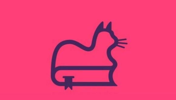 En esta imagen, cuyo fondo es de color rosado, se aprecia el dibujo de un gato y el de un libro. (Foto: MDZ Online)