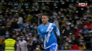 Se hace presente: gol de Radamel Falcao para el 1-2 de Rayo Vallecano vs. Real Madrid [VIDEO]