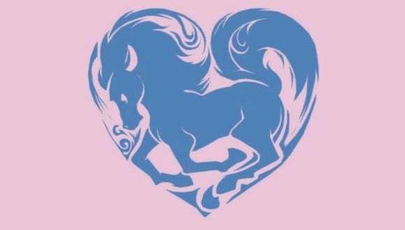 En esta imagen, cuyo fondo es de color rosado claro, se aprecia el dibujo de un corazón y el de un caballo. (Foto: MDZ Online)