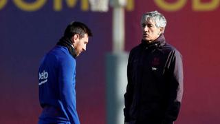 Tregua por la Champions: Lionel Messi y Quique Setién arreglaron sus diferencias y firmaron la paz