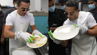 Salt Bae enseña a personal de su restaurante la manera correcta de lavar los platos 