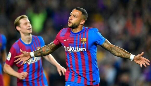 Memphis Depay fue puesto en la lista de transferibles del FC Barcelona. (Foto: AFP)