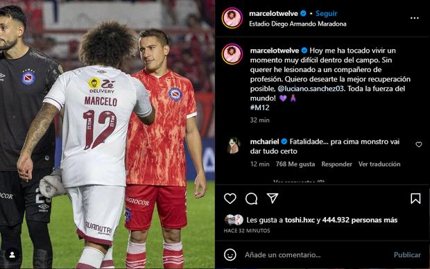 La publicación de Marcelo en redes sociales. (Captura: Instagram)