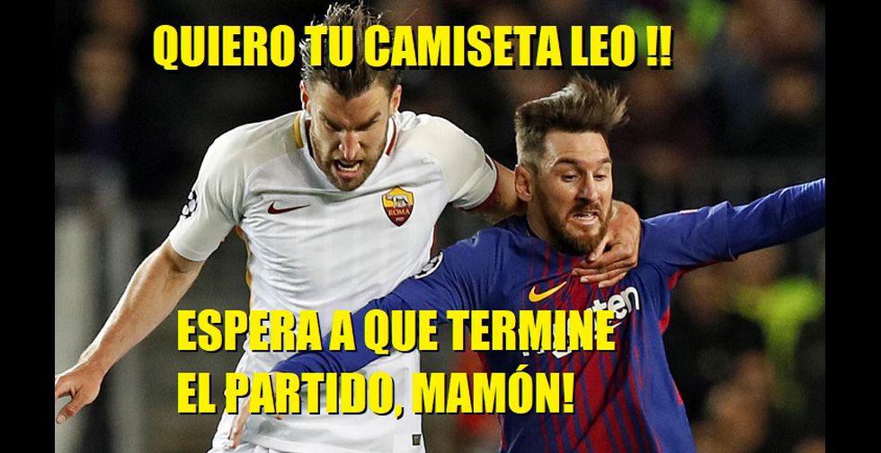 Los mejores memes del Barcelona-Roma por la vuelta de cuartos de final de Champions League. (Difusión)