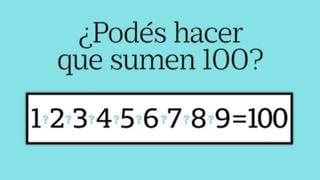 Reto viral - nivel divino: ¿se puede llegar a 100 solo con tres sumas o restas?