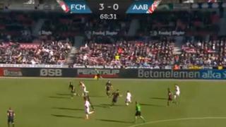 Rompió a la defensa: sutil asistencia de Edison Flores para gol del Aalborg por liga danesa [VIDEO]