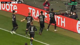 Para ponerlo en un cuadro: golazo de Knauff para el 1-0 de Barcelona vs. Frankfurt [VIDEO]