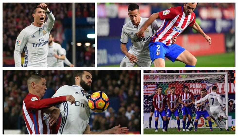 Las mejores imágenes del derbi entre Real Madrid y Atlético de Madrid por Liga Santander. (AFP / Reuters)