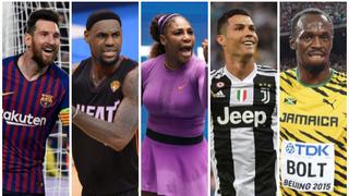 Cristiano Ronaldo por encima de Messi y Serena Williams en la cima: los 20 mejores deportistas de la última década [FOTOS]