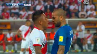 Perú:  Cueva y Dani Alves tuvieron enfrentamiento verbal durante el partido