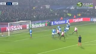 Tapia dio asistencia a los 90' para la única victoria del Feyenoord en Champions League [VIDEO]