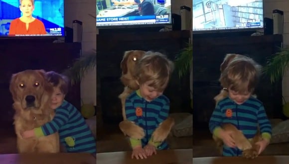 Un video viral tiene como protagonistas a un niño y su perro quienes demuestran lo grandes amigos que son dándose un abrazo. | Crédito: @charliedelta1991 / TikTok