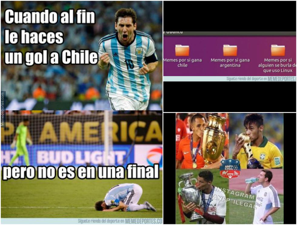Los memes tras la victoria de Argentina sobre Chile en las Eliminatorias (Internet).