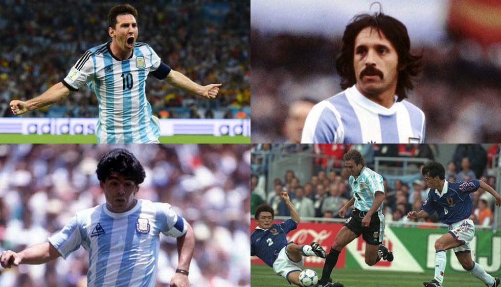 Este es el ránking de los diez jugadores más goleadores de Argentina (Getty Images).