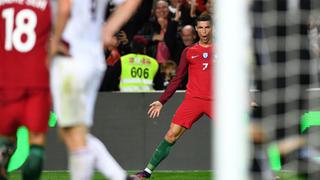 Cristiano Ronaldo le marcó espectacular gol de tijera a Letonia