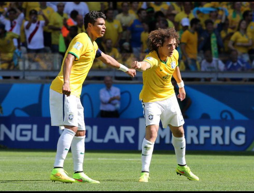 Thiago Silva y David Luiz en Brasil (Getty Images).