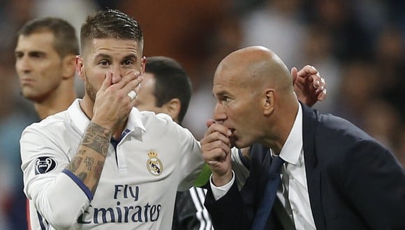 Zidane acaba contrato con el Real Madrid en 2022; Ramos, en junio de este año. (Foto: AP)