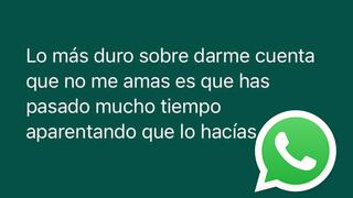 WhatsApp: frases cortas para terminar con tu pareja en la app